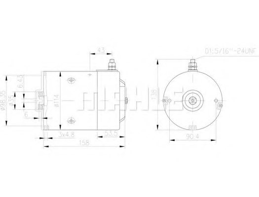 MAHLE ORIGINAL MM 367 Electric Motor